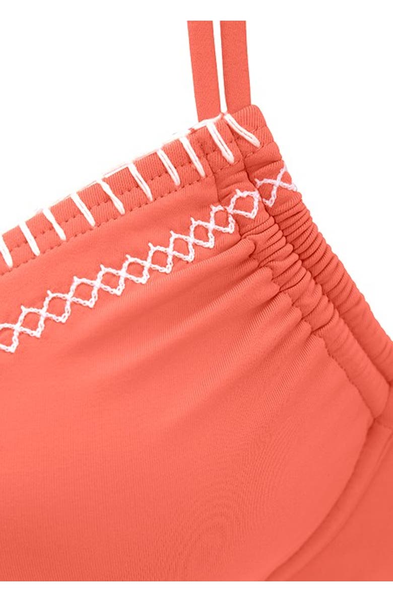 LASCANA Trimmed Underwire Bikini Top Size 36C, Alternate, color, Coral