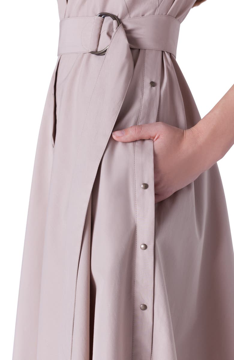 Akris punto Belted Cotton Shirtdress, Alternate, color, 