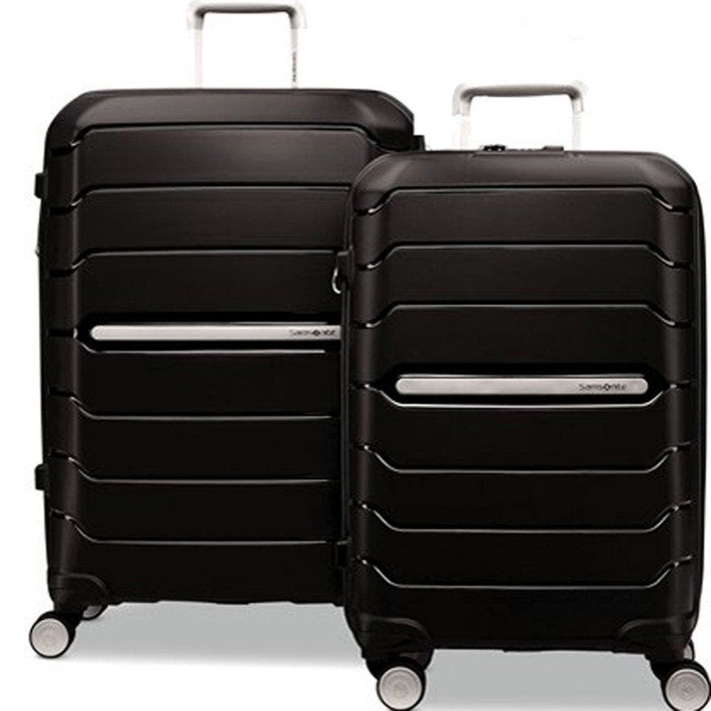 Samsonite Freeform 2-Piece Set (21/28) Hardside Expandable with Double Spinner Wheels, Main, color, Black