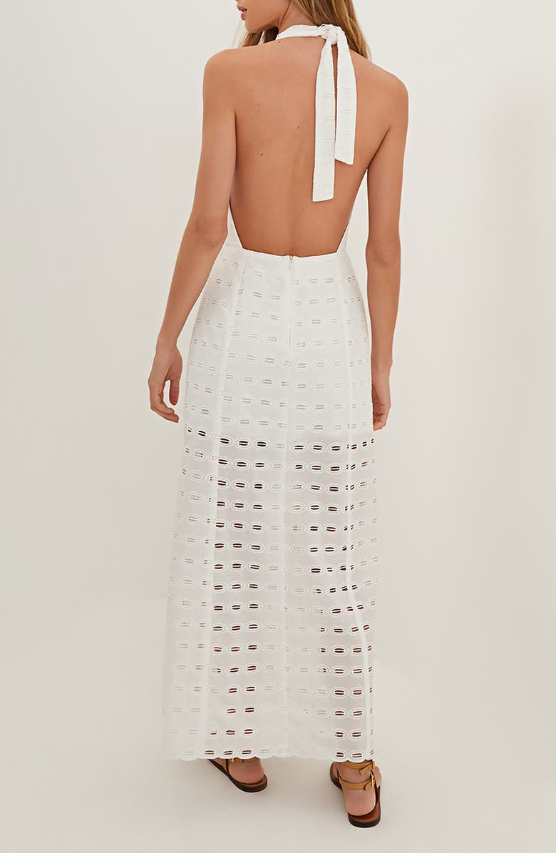 ViX Paula Hermanny Eyelet Maryse Cover-Up Maxi Dress, Alternate, color, 