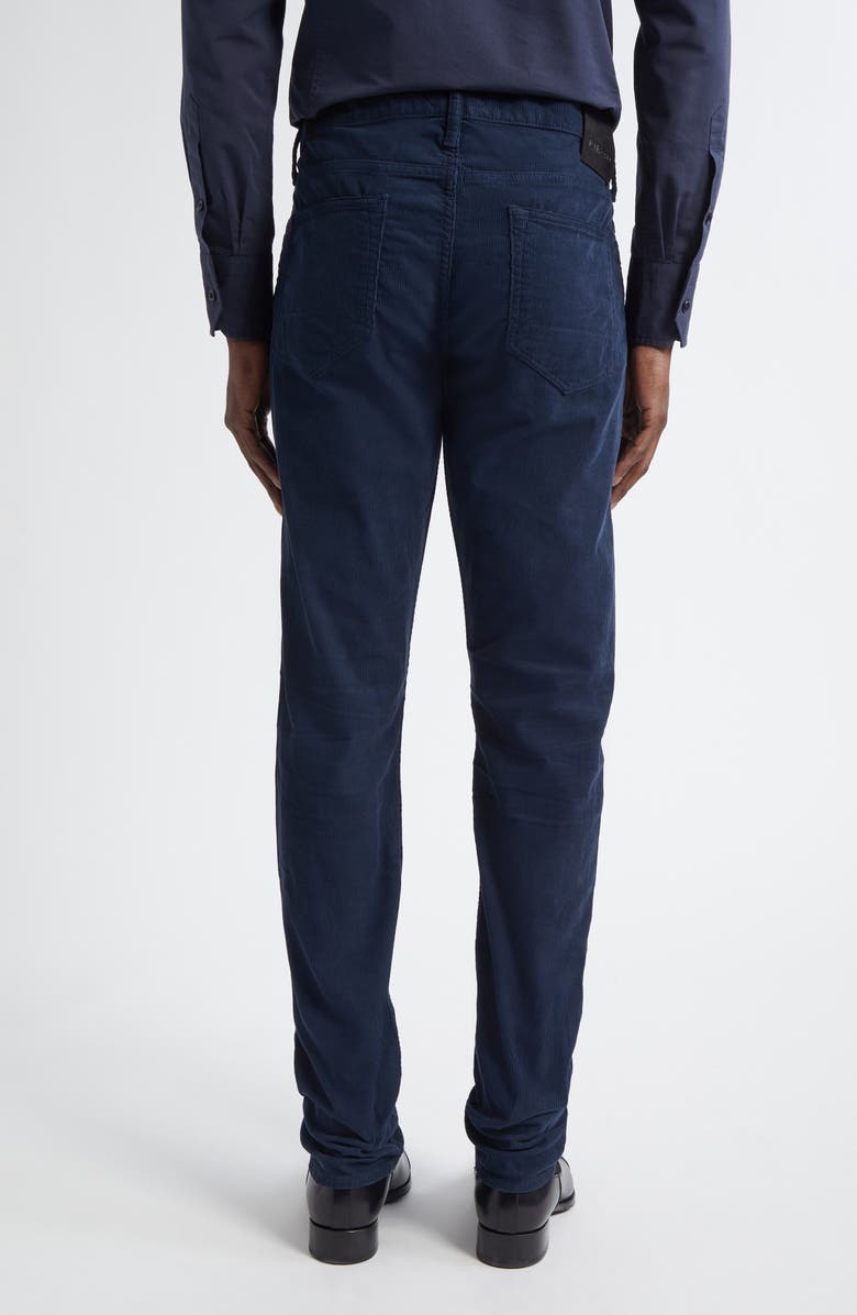 TOM FORD Microcorduroy Slim Fit Five-Pocket Pants, Alternate, color, Hb825 Navy
