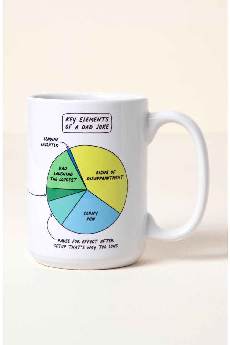 Dad Joke Every Day Interactive QR Mug, Main, color, White