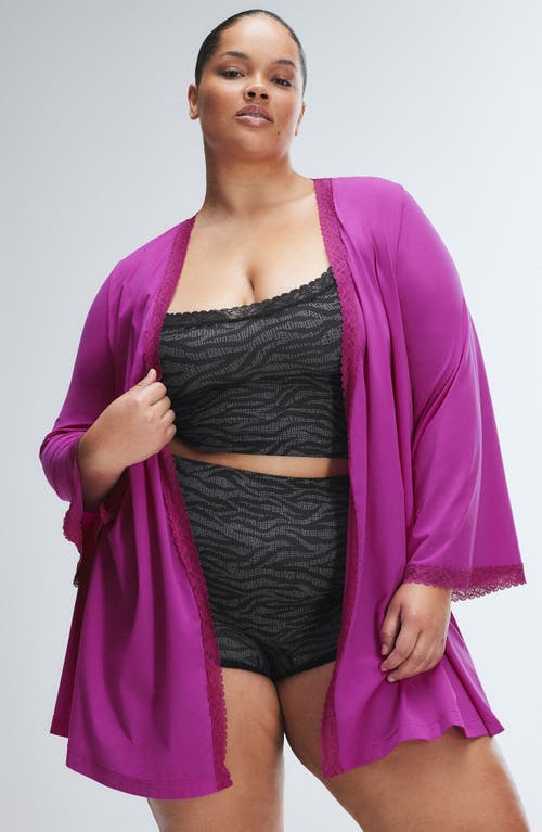 Savage X Fenty Snug Hug Short Robe In Try Me Purple