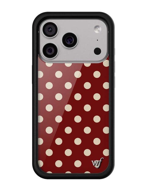 Polka Dot | Burgundy and Cream iPhone 17/17e/Air/17 Pro/17 Pro Max Case