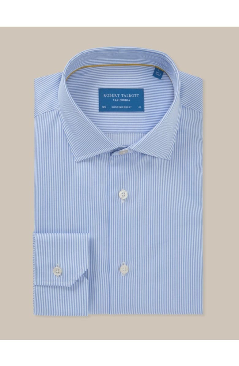 Robert Talbott Reynolds Mini Stripe Twill Classic Fit Shirt, Alternate, color, Blue