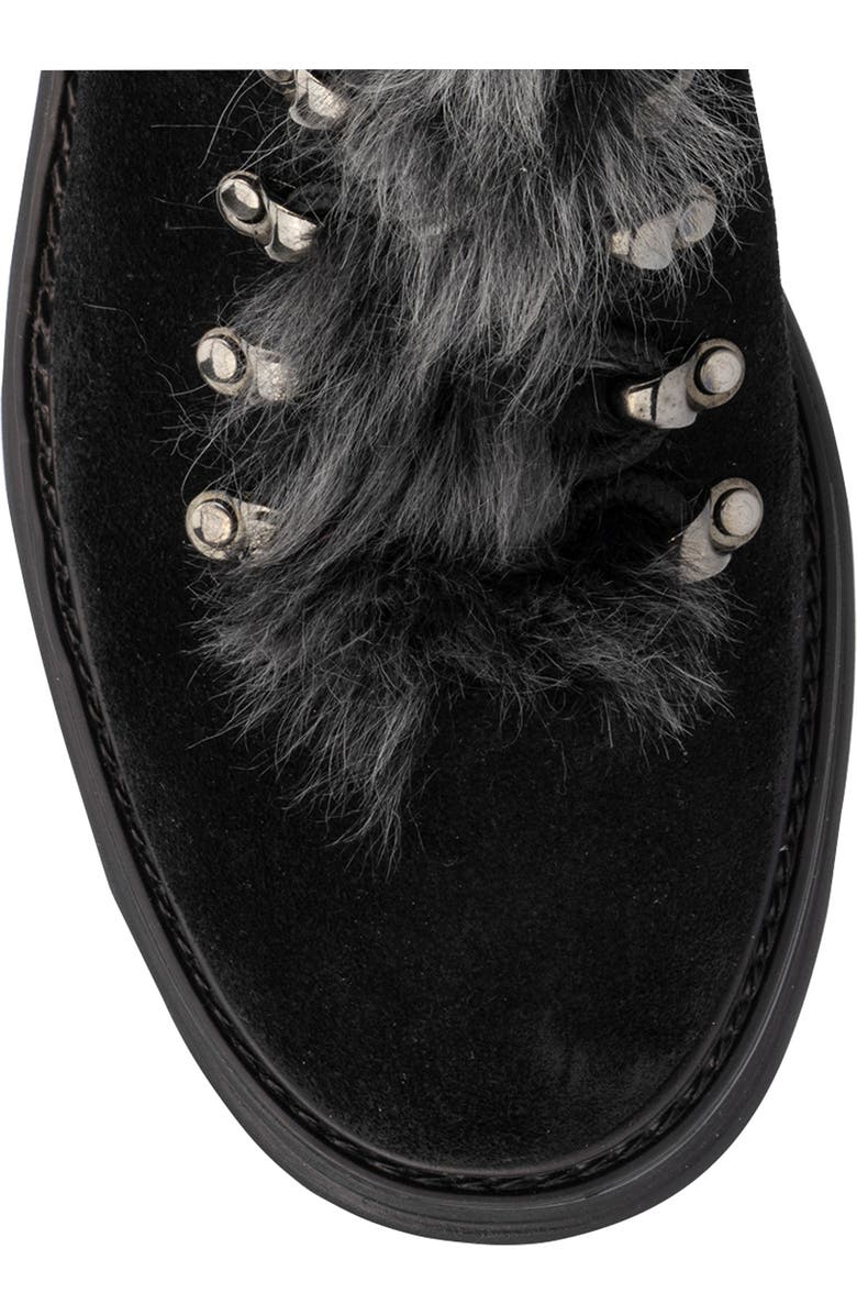 Aquatalia Ivanya Weatherproof Suede & Genuine Shearling Lug Boot, Alternate, color,