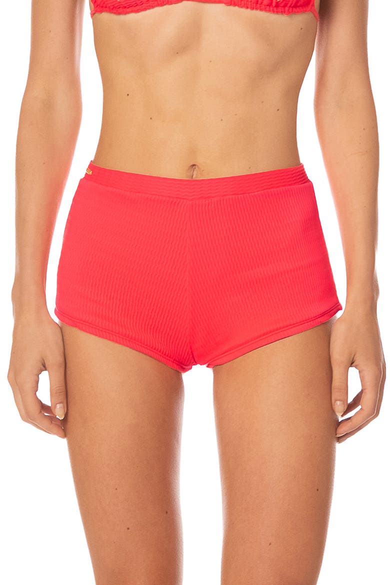 Sunset Punch Caryn Swim Shorts, Main, color, BRIGHT RED