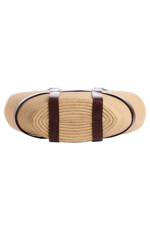 Chloé Kerala Large Basket Tote Bag In Fabric And Leather In Dark Ebony