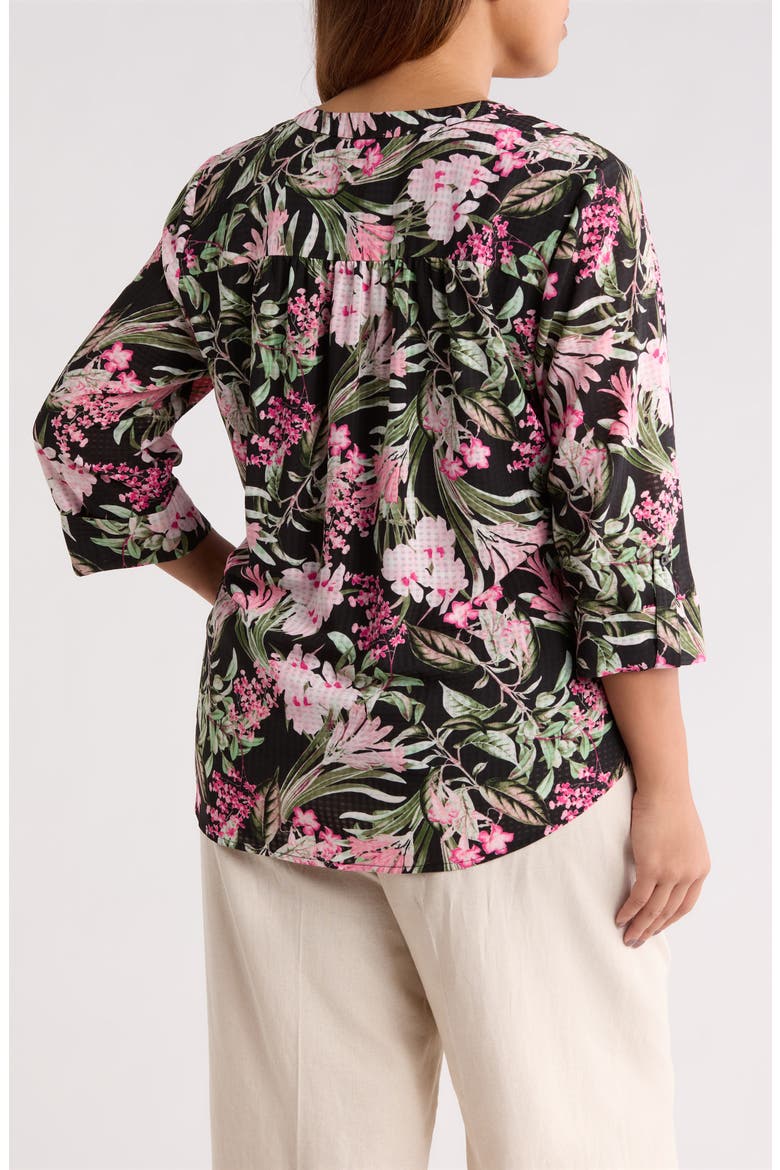 Tropical Floral Print Tunic, Alternate, color, JONES BLACK MULTI