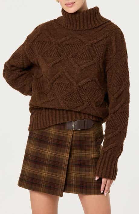 ASTR the Label Janeth Cable Turtleneck Sweater