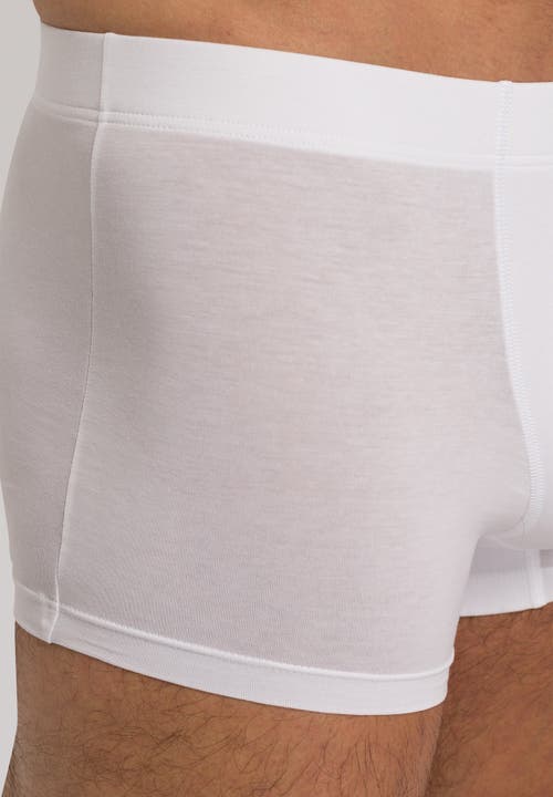 Hanro 2-pack Cotton Boxer Briefs With Covered Waistband In White