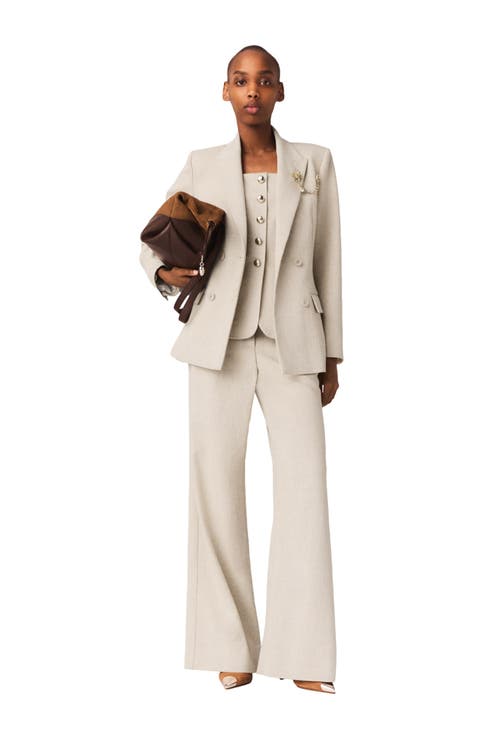 Suit Jacket With Brooch