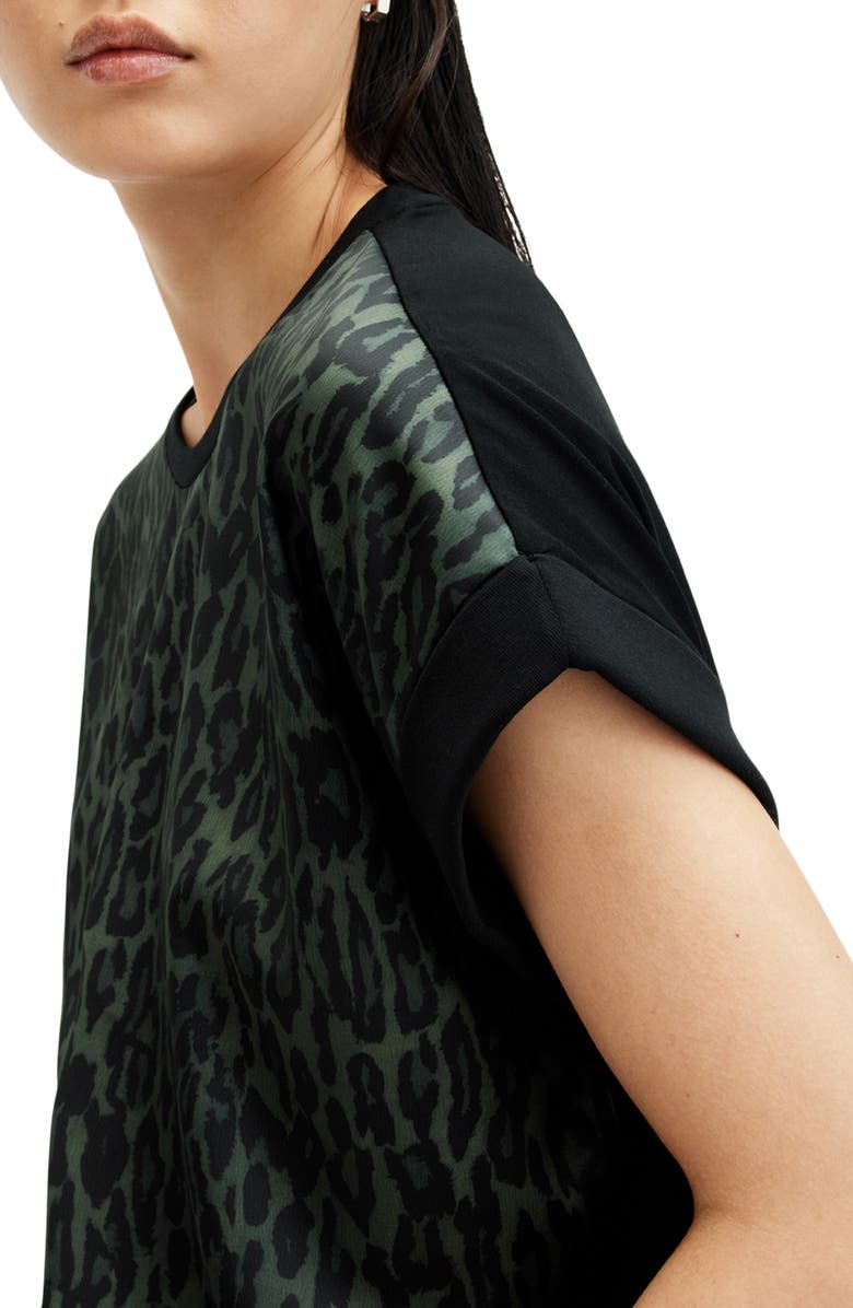 AllSaints Giana Leopard Knit Top, Alternate, color, 