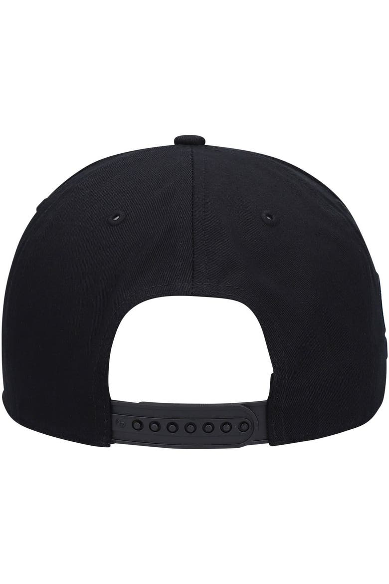 Men's '47 Black Seattle Kraken Crosstown Script Hitch Snapback Hat, Alternate, color, Black