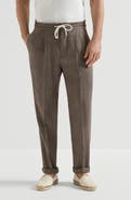 Brunello Cucinelli Trousers with drawstring and double pleats