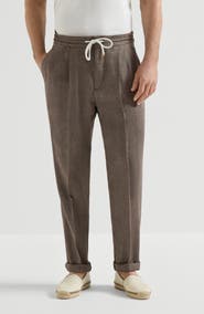 Brunello Cucinelli Trousers with drawstring and double pleats