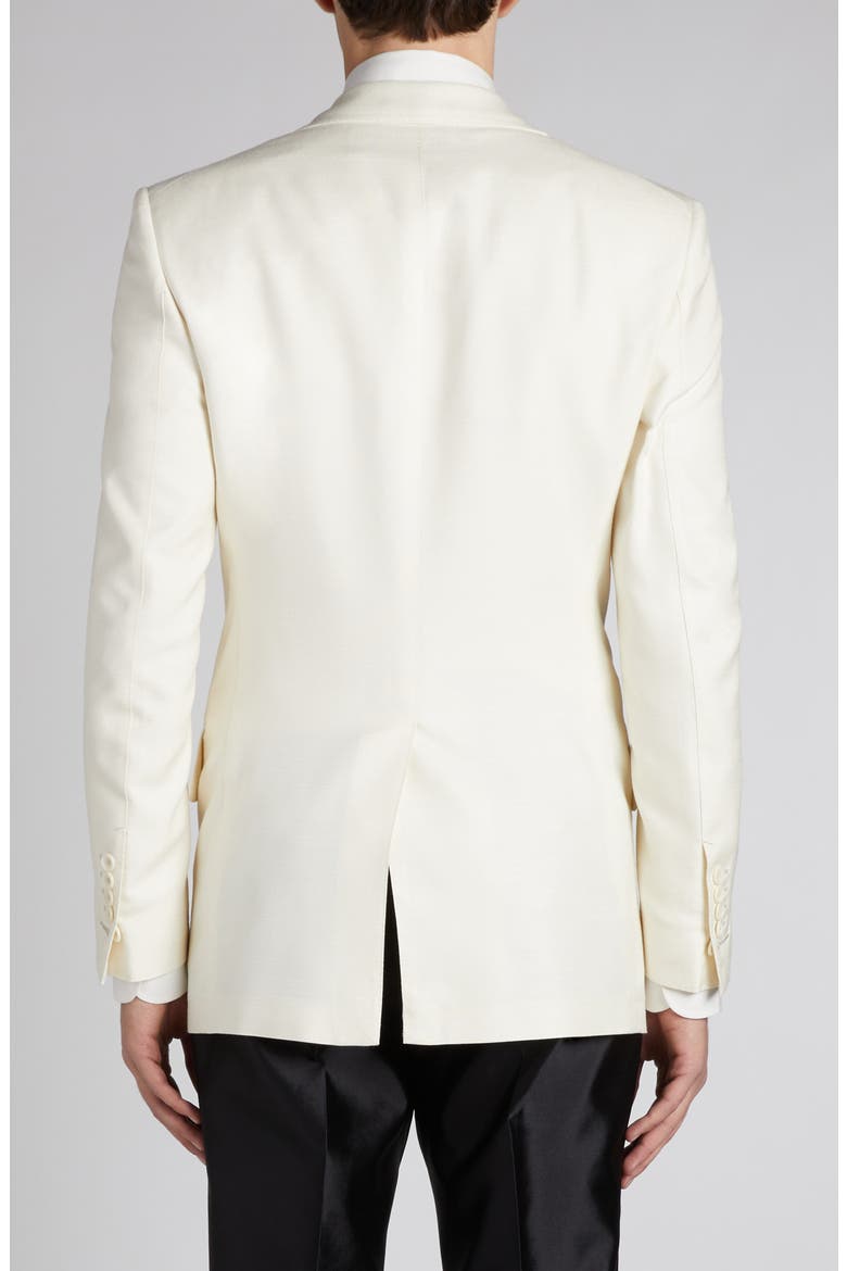 Atticus Silk Dinner Jacket, Alternate, color, BONE