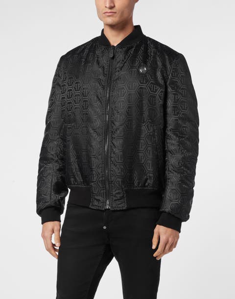 Nylon Jacquard Bomber Monogram Men