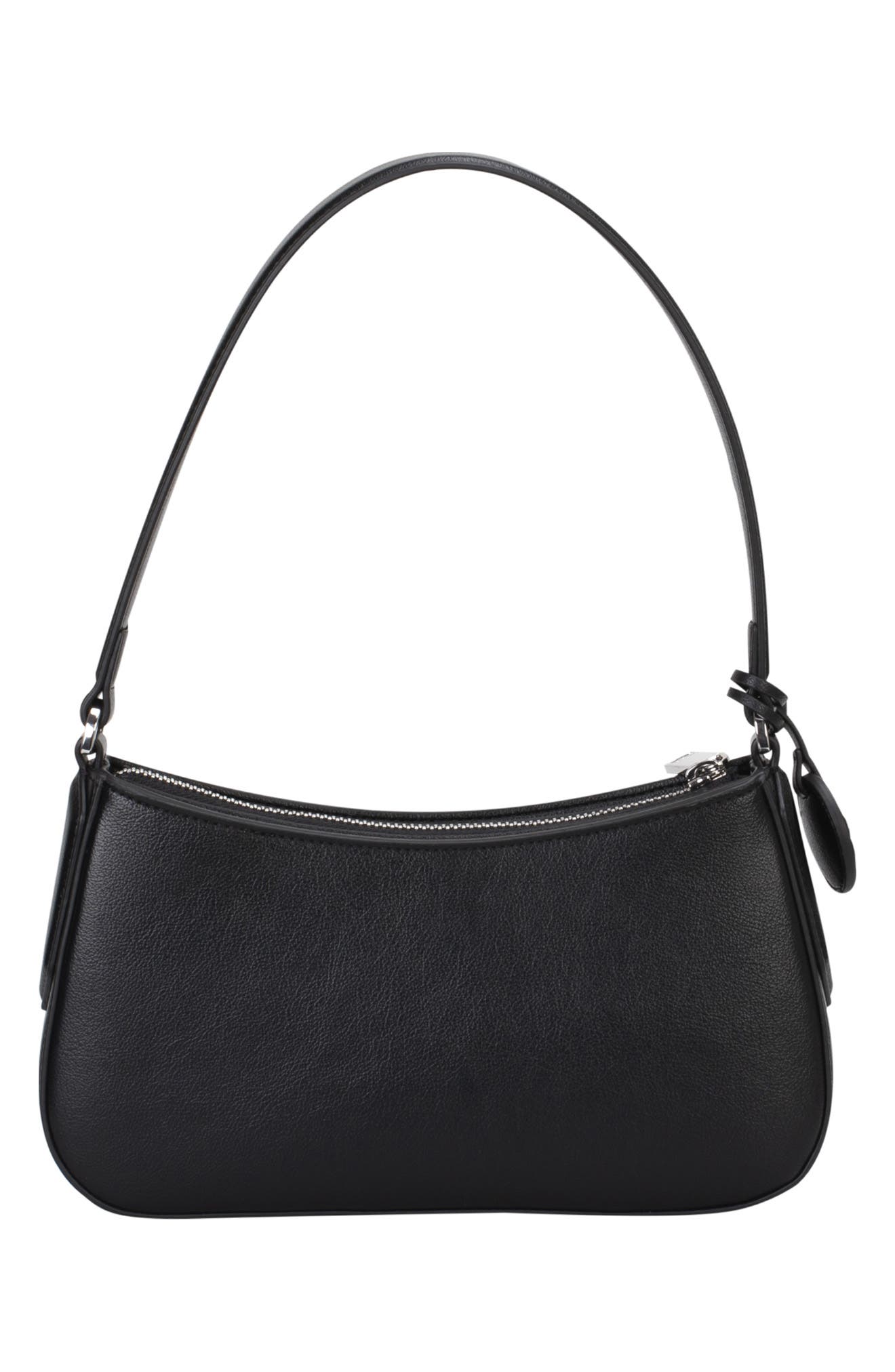 Liriel Faux Leather Hobo Bag, Alternate, color, BLACK