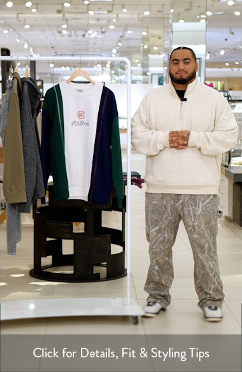 Clot Colorblock Cotton Graphic Sweatshirt, sales video thumbnail