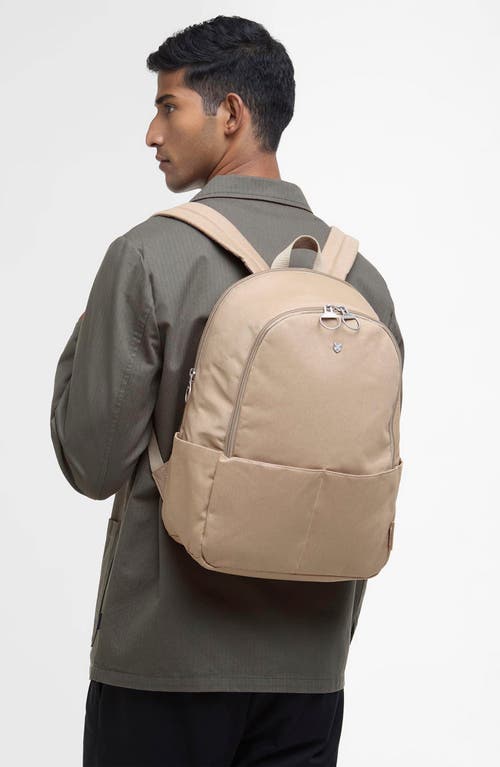 Barbour Cascade City Cotton Twill Backpack In Washed Stone