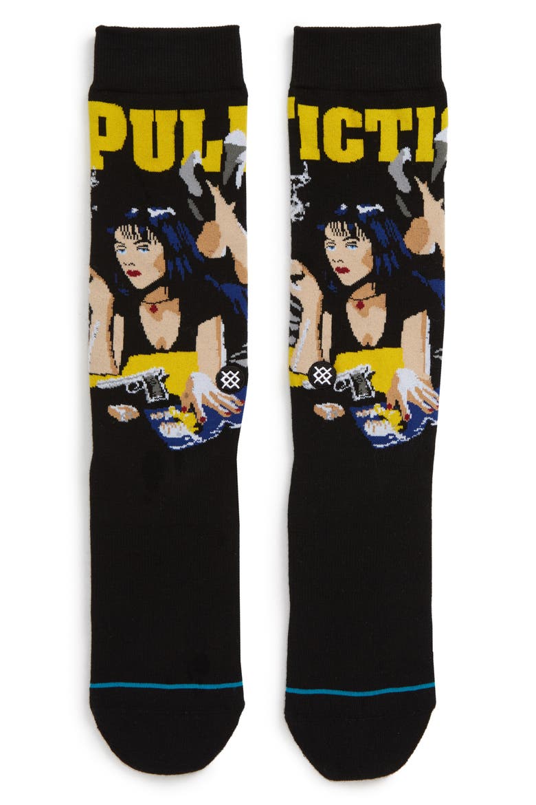 Pulp Fiction Socks, Main, color, BLACK