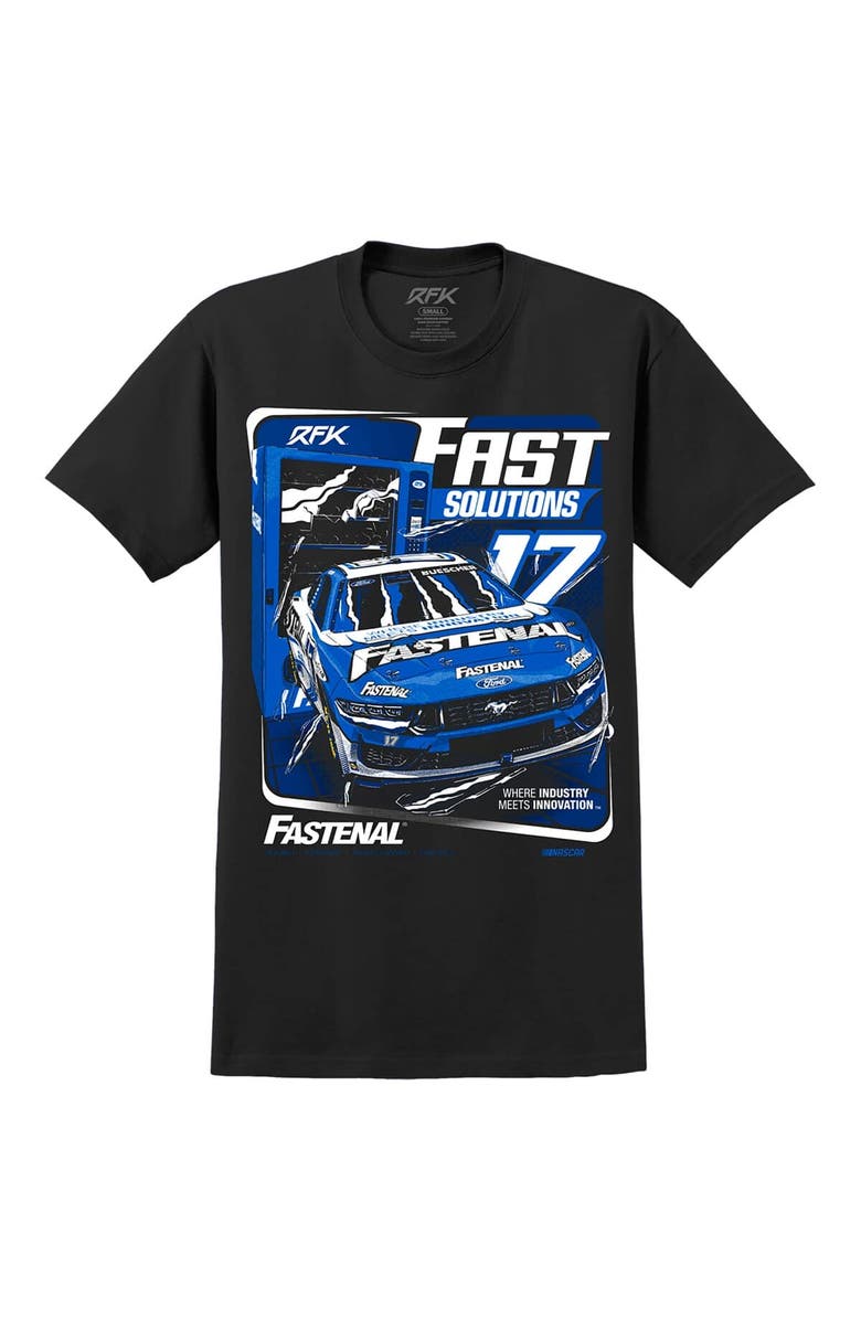 RFK Racing Men's RFK Racing Black Chris Buescher Fastenal Car T-Shirt, Alternate, color, Black
