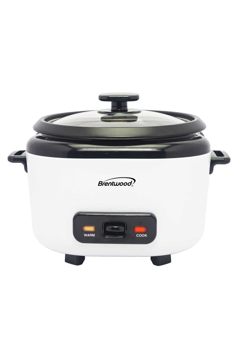 10-Cups Cooked Rice Cooker with Steam Tray, Main, color, White