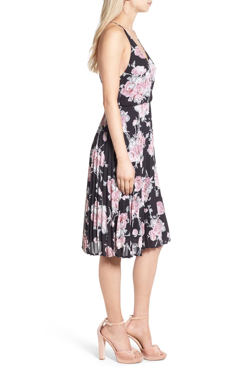 Leith Surplice Floral Print Midi Dress, Alternate, color,
