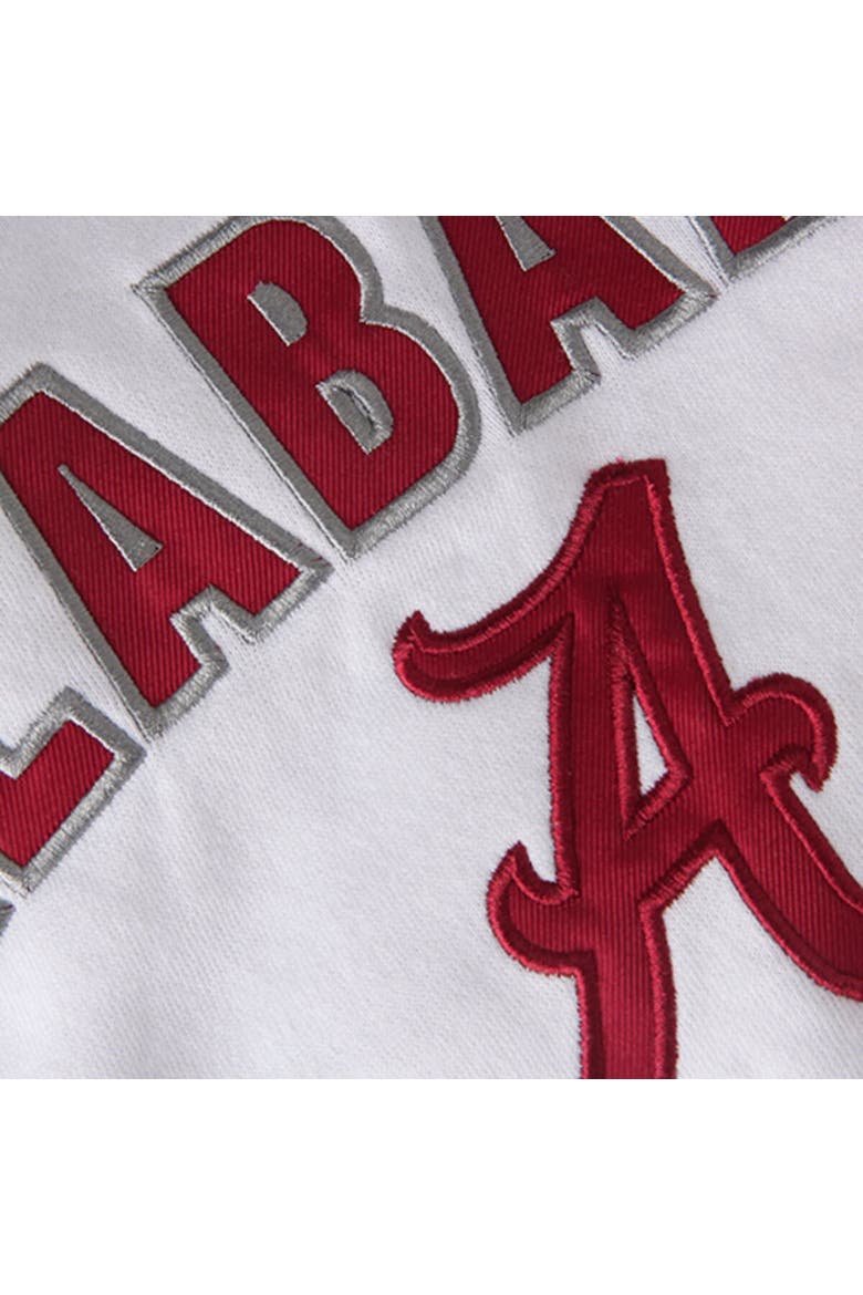 Women's White Alabama Crimson Tide Arch & Logo 1 Pullover Hoodie, Alternate, color, White