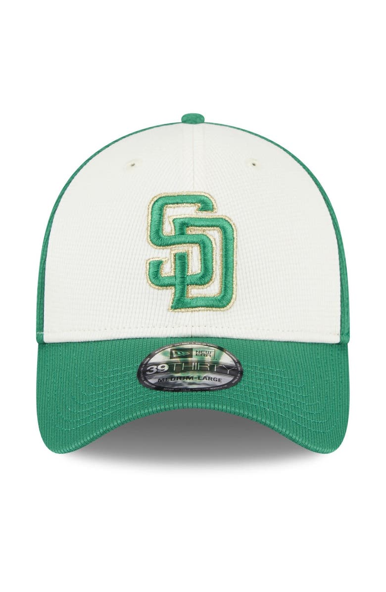 New Era Men's New Era White/Green San Diego Padres 2024 St. Patrick's Day 39THIRTY Flex Fit Hat, Alternate, color, 