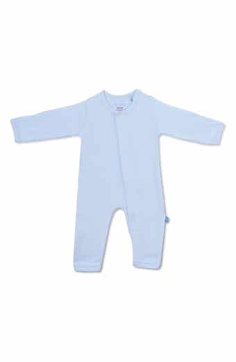Magnetic Me Simply Soft Baby Blue Organic Cotton Magnetic Closure Romper
