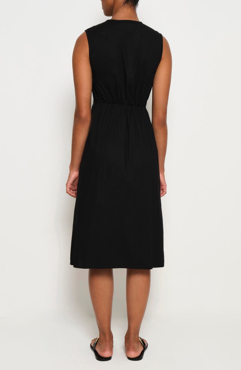 The Lulo Project Hortensia Tie Front Stretch Cotton Midi Dress, Alternate, color, 