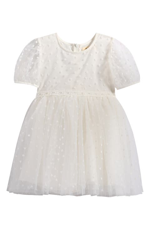 Kids' Velvet Heart Mesh Dress (Toddler & Little Kid)