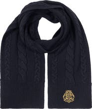 Lauren Ralph Lauren direct embroidery cable scarf