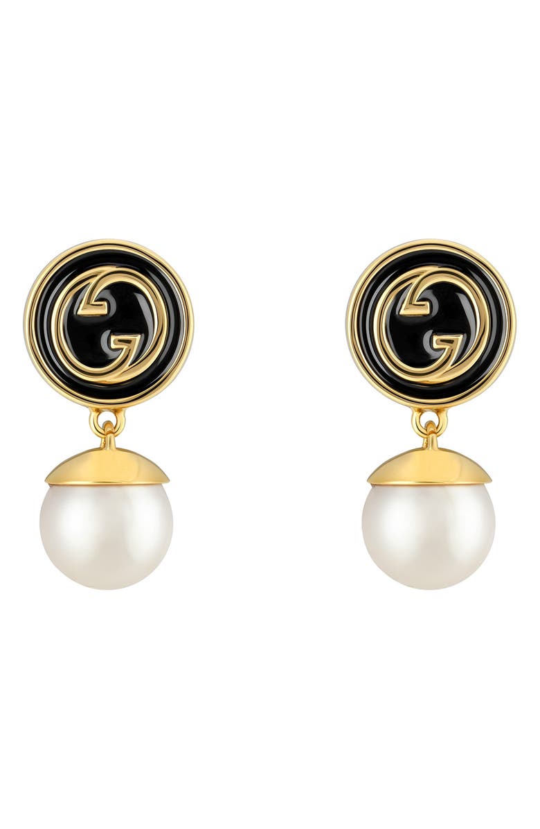 Gucci GG Mother-of-Pearl Drop Earrings, Main, color, 