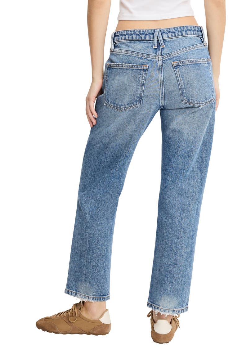 High Waist Ankle Slim Straight Leg Jeans, Alternate, color, INDIGO1221