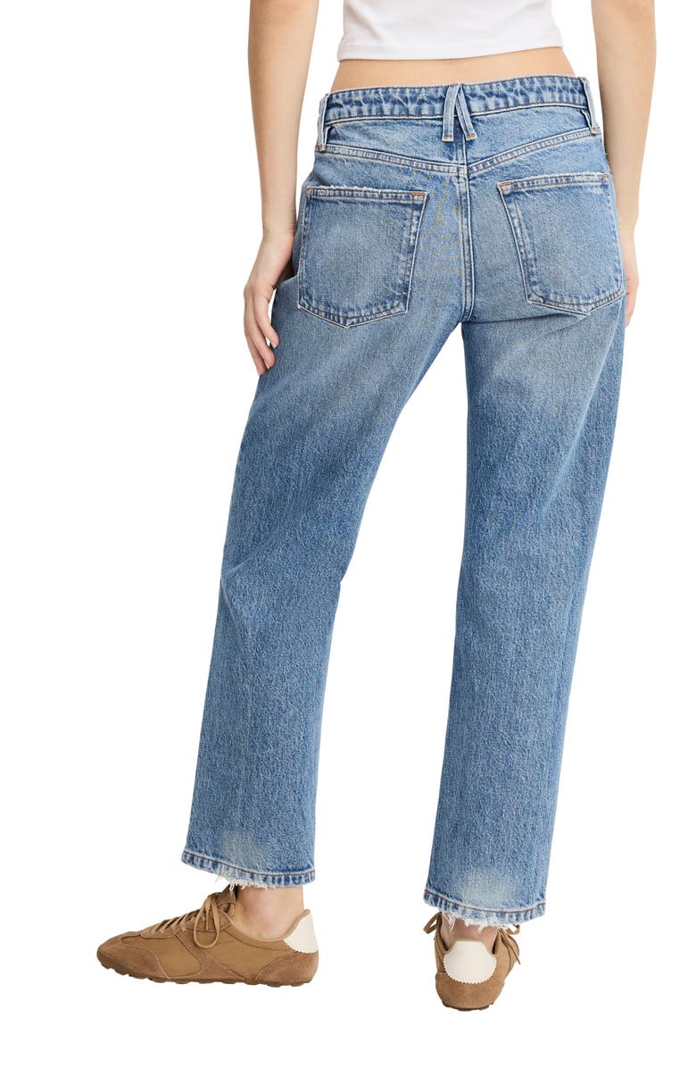 Good American Ripped Ankle Straight Leg Jeans, Alternate, color, Indigo1221
