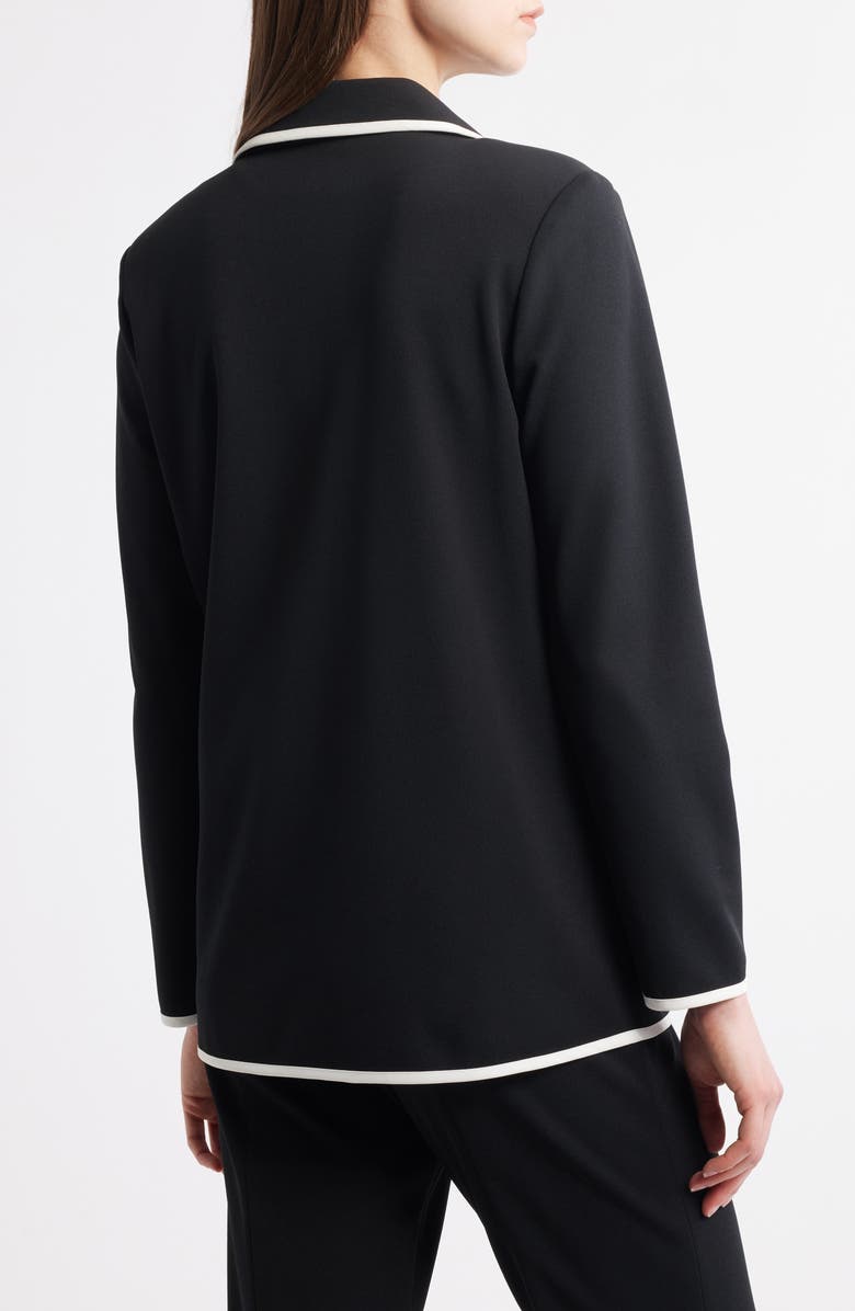 Ming Wang Heritage Fit Stretch Deco Crepe Blazer, Alternate, color,