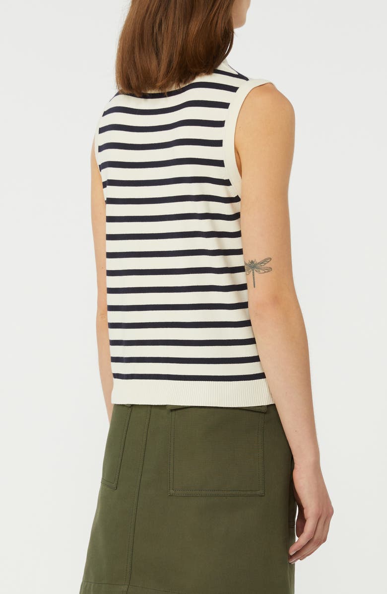 Weekend Max Mara Stallo Stripe Sleeveless Sweater, Alternate, color, Navy