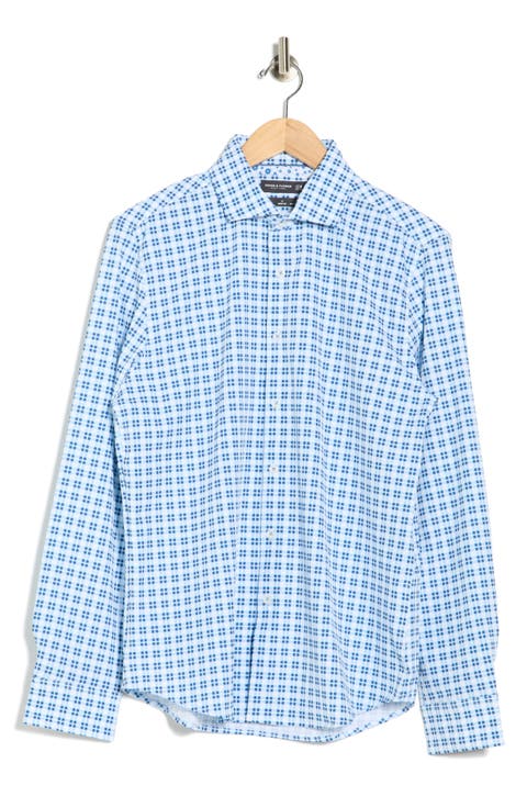 Plaid Stretch Button-Up Shirt