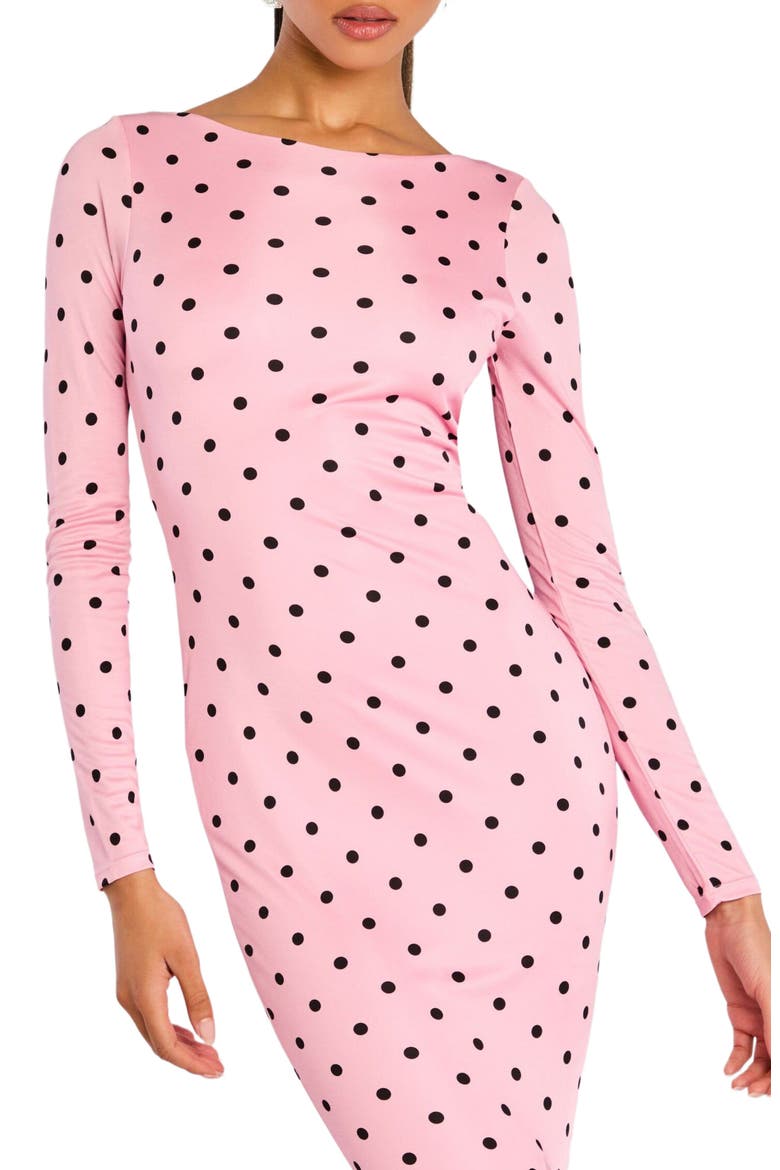 Sara Dress, Alternate, color, Pink Polka Dot