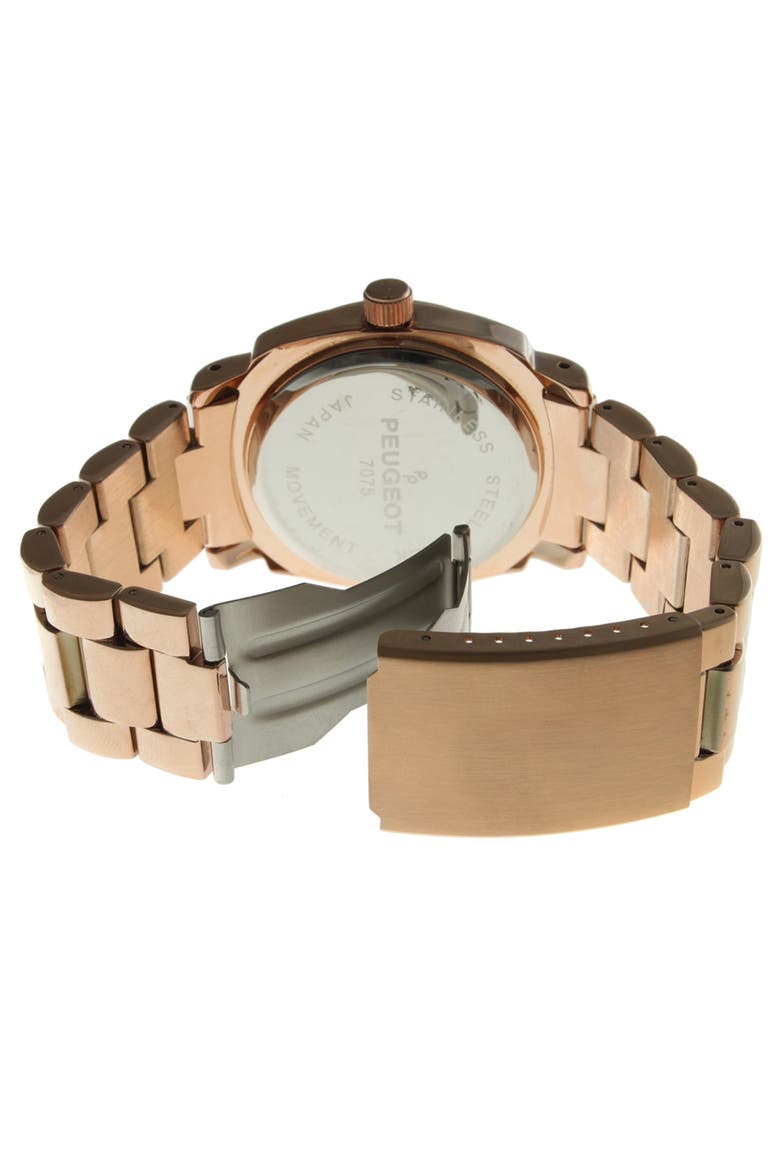 Boyfriend Round Crystal Bracelet Watch- 40MM, Alternate, color, Rose Gold