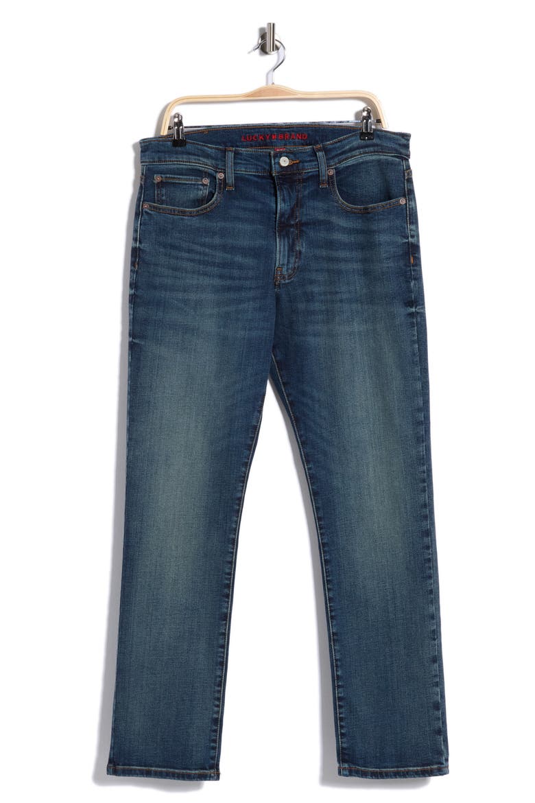 410 Athletic Straight Leg Jeans, Main, color, CRANESBILL