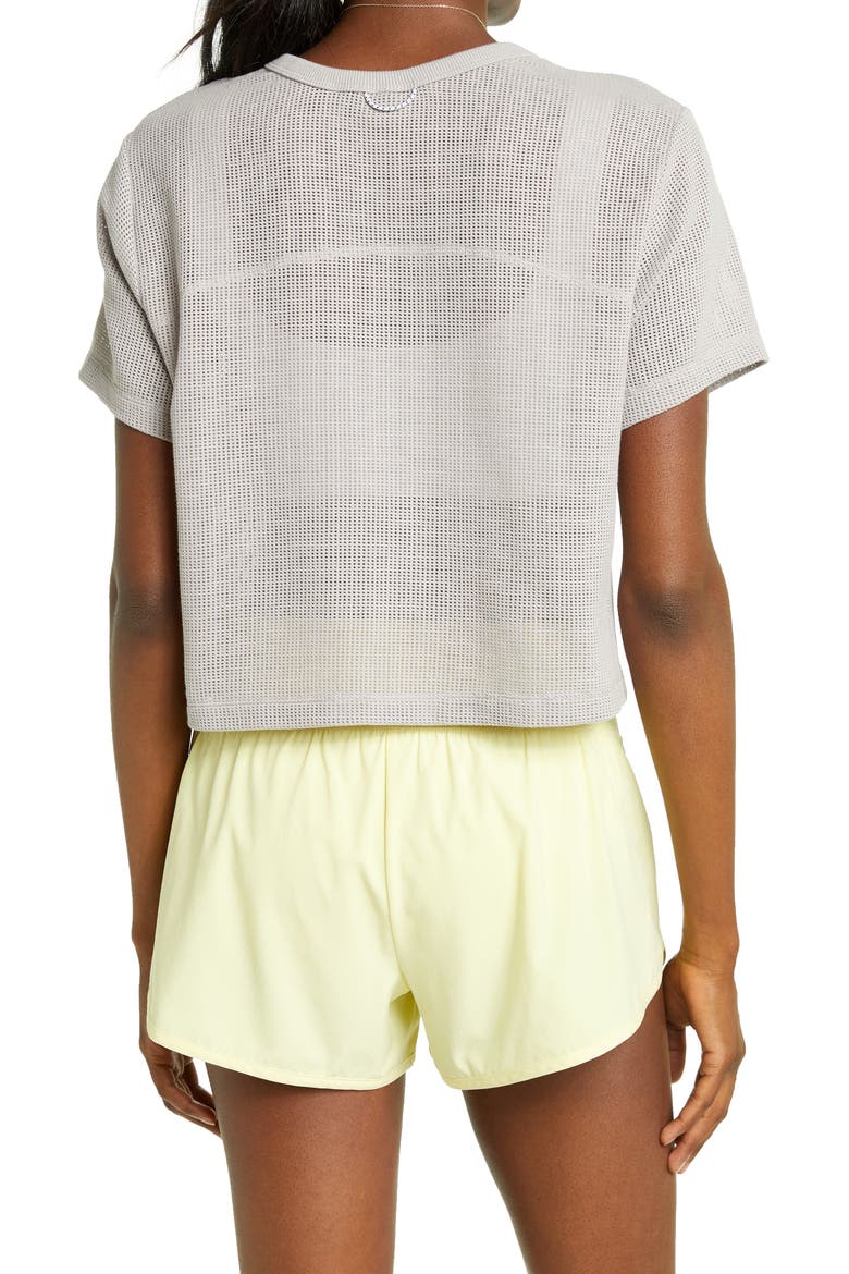 Excursion Mesh Crop T-Shirt, Alternate, color, GREY PORPOISE