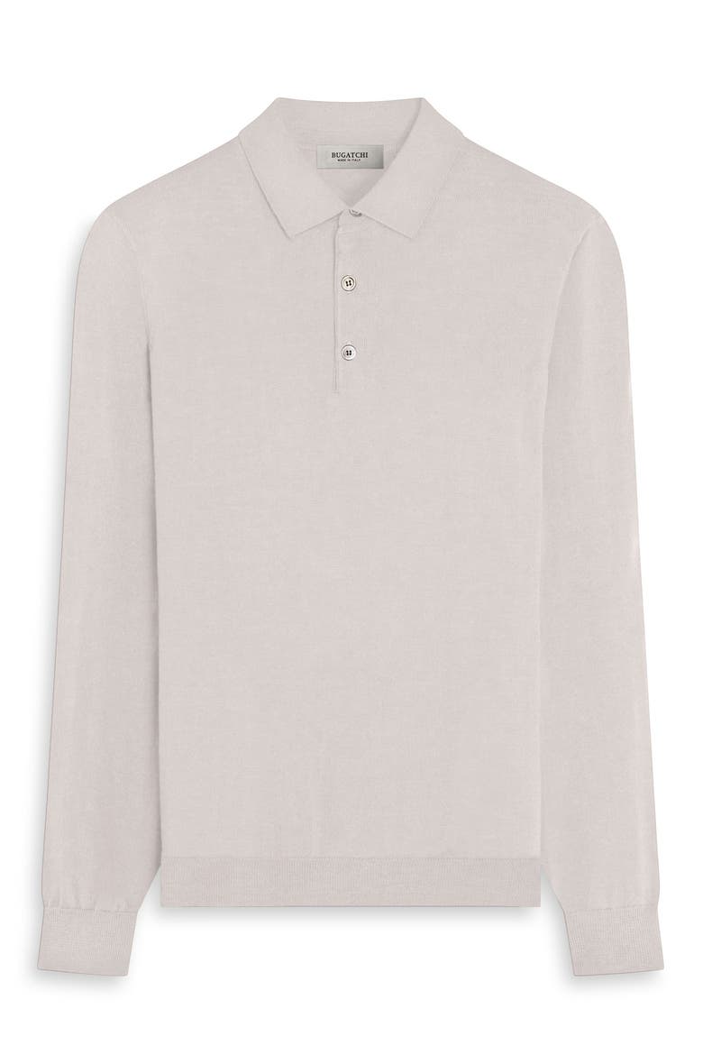 Merino Wool Polo Sweater, Alternate, color, CHALK