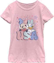 Mickey & Friends Girl's Mickey & Friends Minnie and Daisy American Duo Graphic T-Shirt