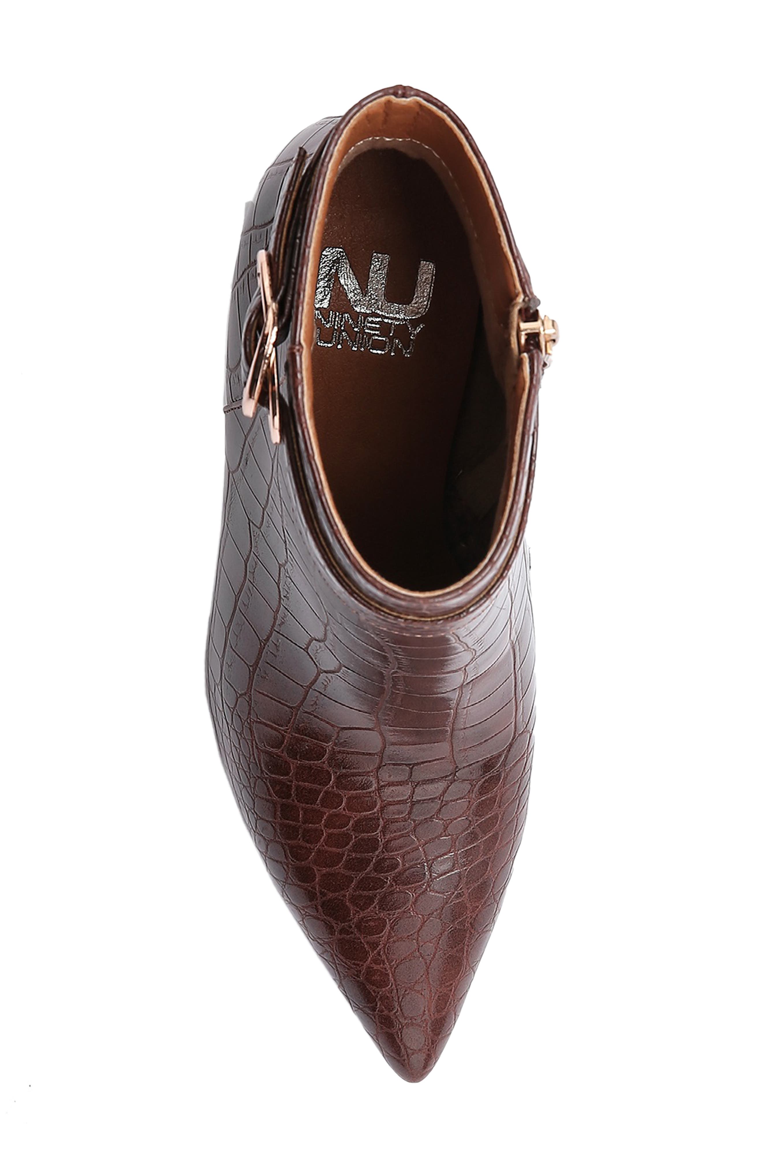 Groovy Croc Embossed Boot, Alternate, color, BROWN