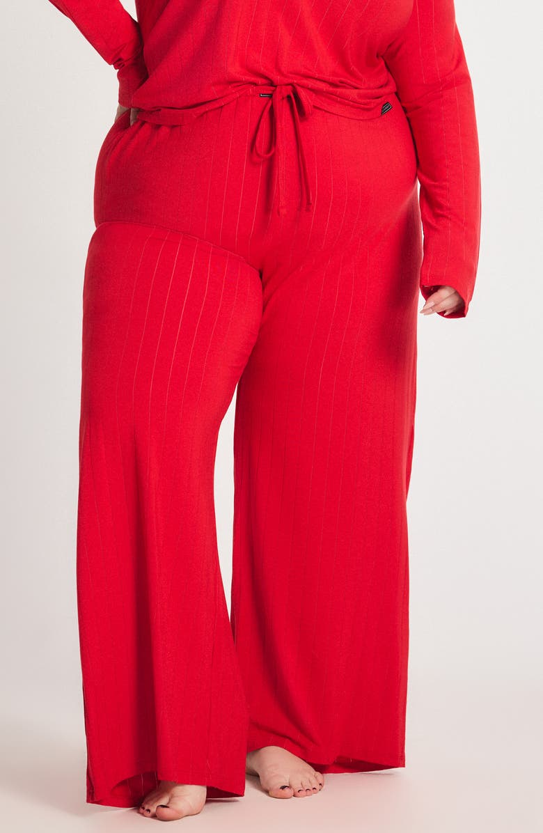 SAVAGE X FENTY Sleek Stitch Sleep Pants, Alternate, color, Timeless Red