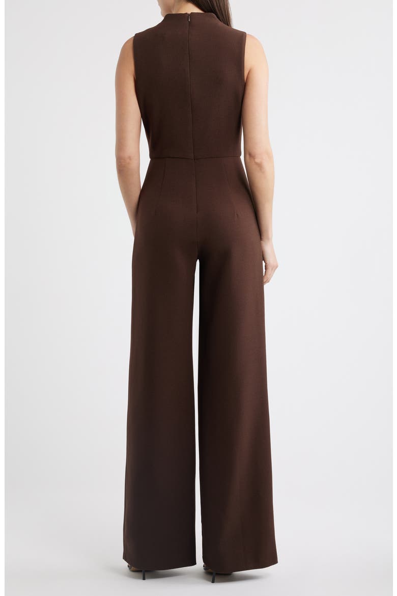 Corrine Draped Bodice Wide Leg Jumpsuit, Alternate, color, ESPRESSO